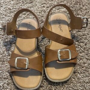 Cat & Jack Tan Kids Sandals with Buckles